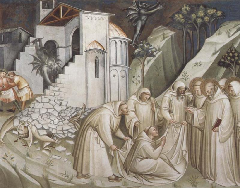 St.Benedict Revives a Monk from under the Rubble, Spinello Aretino